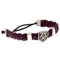 Weinrot - Back - West Ham United FC - Herren-Damen Unisex Armband - Metall, PU