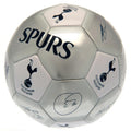 Silber-Weiß-Marineblau - Front - Tottenham Hotspur FC - "Spurs"  Metallic Fußball mit Unterschriften