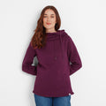 Beeren Violett meliert - Front - TOG24 - "Acer" Kapuzenpullover Stricklook für Damen