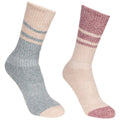 Fichtengrün-Haferflocken - Front - Trespass Damen Hadley Socken - Wandersocken, 2 Paar