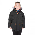 Schwarz - Front - Trespass Kinder Holsey Parka Jacke wasserfest