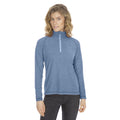 Marineblau - Side - Trespass Damen Fleece-Top Meadows mit Reißverschluss bis zur Brust