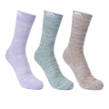 Fichtengrün-Haferflocken- Gelsomino meliert - Front - Trespass Damen Wandersocken Helvellyn, 3er-Pack