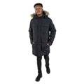 Schwarz - Back - Trespass Herren Regenjacke Pixilation Deluxe mit Kapuze, wetterfest