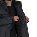 Schwarz - Pack Shot - Trespass Herren Regenjacke Pixilation Deluxe mit Kapuze, wetterfest