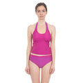 Violett mit Punktemuster - Back - Trespass Damen Tankini-Top Winona