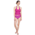 Violett mit Punktemuster - Side - Trespass Damen Tankini-Top Winona