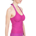 Violett mit Punktemuster - Pack Shot - Trespass Damen Tankini-Top Winona