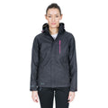 Schwarz meliert - Back - Trespass Damen Regenjacke Tiya DLX