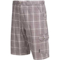 Sturmgrau Karomuster - Side - Trespass Herren Cargo-Shorts Earwig