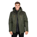 Olive - Side - Trespass Herren Outdoorjacke Rockwell mit Kapuze, wasserfest