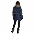 Marineblau - Side - Trespass Damen Outdoorjacke Rosario mit Kapuze, wasserfest