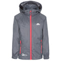 Dunkelgrau - Front - Trespass Kinder Regenjacke Qikpac X