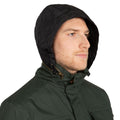 Olive - Close up - Trespass Herren Jacke, wasserfest Rainthan