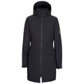 Schwarz meliert - Front - Trespass - "Maria" Softshelljacke Lang für Damen