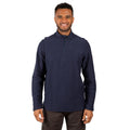 Marineblau - Side - Trespass - "Taddingley" Sweatshirt, mit halbem Reißverschluss für Herren