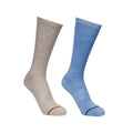 Hafermilch-Cremefarbe-Blaugrau - Back - Trespass - "Heathan" Socken für Herren-Damen Unisex (3er-Pack)