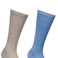 Hafermilch-Cremefarbe-Blaugrau - Side - Trespass - "Heathan" Socken für Herren-Damen Unisex (3er-Pack)