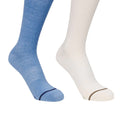 Hafermilch-Cremefarbe-Blaugrau - Lifestyle - Trespass - "Heathan" Socken für Herren-Damen Unisex (3er-Pack)