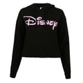 Schwarz - Front - Disney - Kurzes Hoodie Logo für Damen