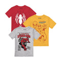 Bunt - Front - Spider-Man - T-Shirt für Jungen (3er-Pack)