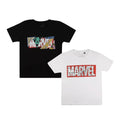 Schwarz-Weiß - Front - Marvel - T-Shirt für Jungen (2er-Pack)