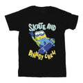 Schwarz - Front - Minions - "Skate Crew" T-Shirt für Jungen