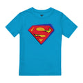 Saphir-Blau - Front - Superman - T-Shirt Logo für Jungen