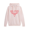 Blassrosa - Front - Wonder Woman - "Girl Power" Kapuzenpullover für Damen