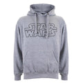 Grau - Front - Star Wars - Kapuzenpullover für Herren