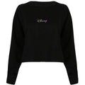 Schwarz - Front - Disney - Kurzes Sweatshirt für Damen