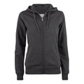 Anthrazit meliert - Front - Clique - "Premium" Hoodie mit durchgehendem Reißverschluss für Damen