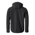 Schwarz - Back - Clique - Softshelljacke für Herren