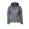 Grau - Front - Clique - "Hudson" Steppjacke für Damen