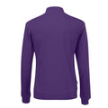 Violett - Back - Cottover - Sweatshirt mit halbem Reißverschluss für Herren-Damen Unisex