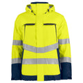 Gelb-Marineblau - Front - Projob - "Functional" Steppjacke für Herren