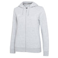 Grau meliert-Weiß - Front - Umbro - "Club Leisure" Hoodie mit durchgehendem Reißverschluss für Damen