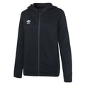 Schwarz-Weiß - Front - Umbro - "Club Leisure" Hoodie mit durchgehendem Reißverschluss für Damen