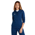 Marineblau-Weiß - Side - Umbro - "Club Leisure" Hoodie mit durchgehendem Reißverschluss für Damen