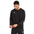 Schwarz-Weiß - Side - Umbro - "Club Leisure" Sweatshirt für Herren