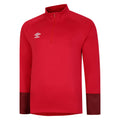 Zinnoberrot-Rad Rot -Schwarz - Front - Umbro - "Total Training" Trainingsjacke für Herren