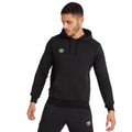 Schwarz-Weiß - Side - Umbro - "Club Leisure" Kapuzenpullover für Herren