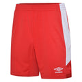 Zinnoberrot-Weiß - Front - Umbro - "Vier" Shorts für Herren