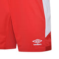 Zinnoberrot-Weiß - Side - Umbro - "Vier" Shorts für Herren