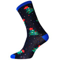 Marineblau - Front - RJM - Socken für Herren - weihnachtliches Design