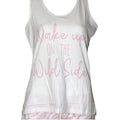 Weiß-Pink - Back - Forever Dreaming - "Wild Side" Schlafanzug für Damen