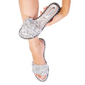 Silber - Side - Where´s That From - Damen Badesandale "Poppy", Glitzer