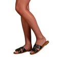 Schwarz - Back - Where´s That From - Damen Sandalen "Norah", Ausschnitt, Kunstleder