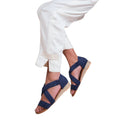 Marineblau - Front - Where´s That From - Damen Sandalen "Hummingbird", Wildleder