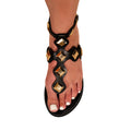 Schwarz - Side - Where´s That From - Damen Sandalen "Sharyn", Mit Stollen